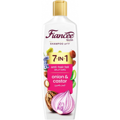 FIANCEE 7 IN 1 ONION & CASTOR ANTI-HAIR FALL SHAMPOO 340 ML